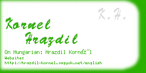 kornel hrazdil business card